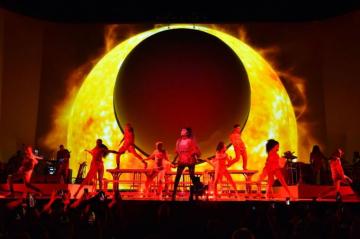 Ariana Grande Performs Onstage During The Sweetener World Tour