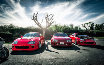 Three Modified Toyota Supra Mk4 Wallpaper