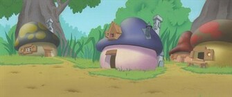 Hanna Barbera The Smurfs Pan Animation Background Painting Of