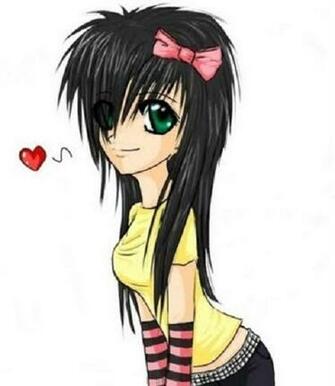 Emo Girl Cartoon Wallpaper