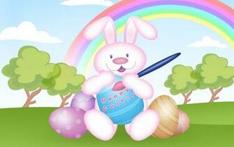 Easter Bunny Wallpaper Stock Photos