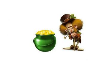 Wallpaper Gold Minimalism Pot Leprechaun Image For Desktop