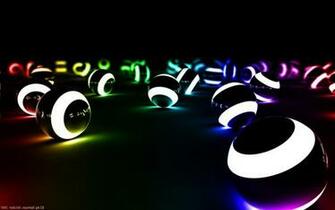 Balls Glow Technology Windows HD Desktop Wallpaper