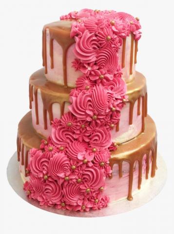 Clip Art Pink Gold Cakes Cake Image HD Png Transparent