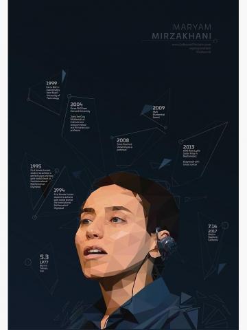 Inspiring Women In Stem Maryam Mirzakhani Greeting Card By
