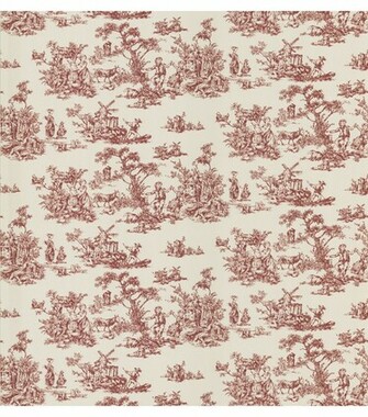 Maxine Burgundy Toile Wallpapermaxine Wallpaper