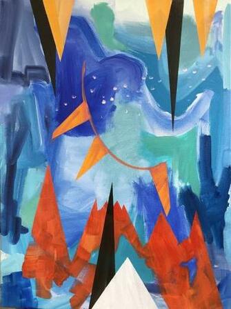 Spelunking In Fairyland By Amantha Tsaros Acrylic Painting