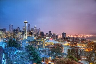 Seattle Skyline December Wa