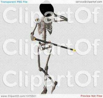 Clipart 3d Skeleton Wearing A Top Hat And Dancing With Cane
