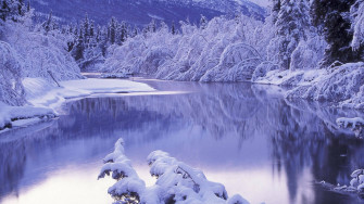 4k Winter Lake Wallpaper