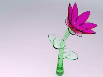 Wallpaper Glass Flowers