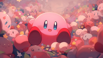 Funny Kirby Pattern Desktop Wallpaper Cool 4k