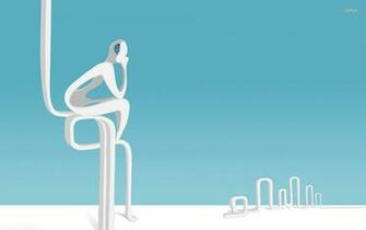 The Thinker Wallpaper Vector