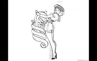 Designs Pin Up Sailor Girl Tattoo Wallpaper Design