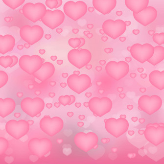 3d Soft Pink Hearts Background Wallpaper