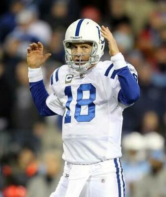 Peyton Manning Of The Indianapolis Colts Celebrates