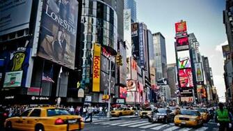 New York City Street Scene Wallpaper