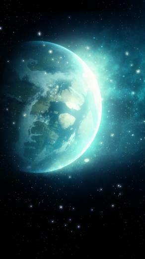 Blue Galaxy iPhone Wallpaper