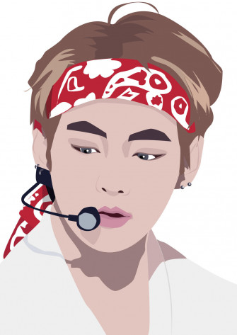 Bts Cartoon V Wallpaper