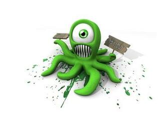 Full HD Wallpaper Animals Green White Octopuses Abstract