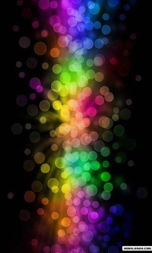 Htc HD Mini Wallpaper Rainbow Color Splash