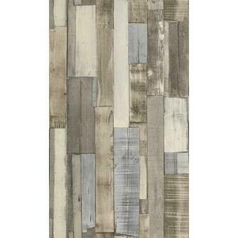 Factory Ii X Brick Wood And Stone 3d Embossed Roll Wallpaper