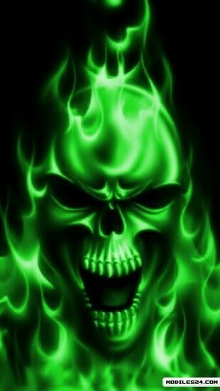 Green Skull Wallpaper