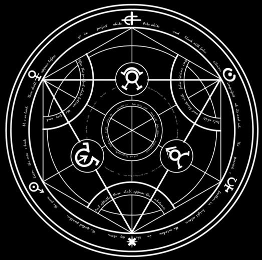 Fullmetal Alchemist Black Transmutation Circle Anime HD Wallpaper
