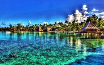 Beach At Tahiti High Quality And Resolution Wallpaper