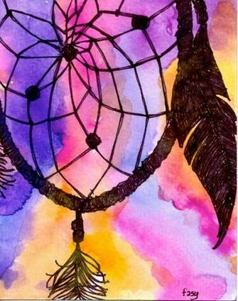 Colorful Dreamcatcher Background Dream Catcher Art Trade By