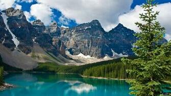 Desktop Wallpaper Blue Lake And Rocky Mountains