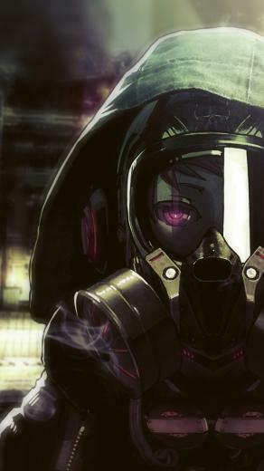 Anime Girl Gas Mask Wallpaper Car Tuning