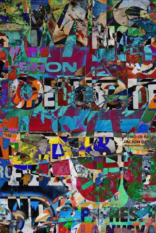 Background Random Digital Collage Or Typography Design Wallpaper
