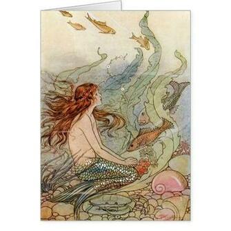Vintage Mermaid Print Image Pictures Becuo