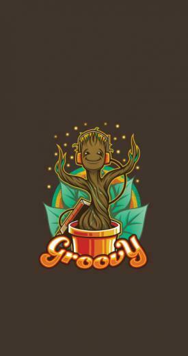 Groovy Groot iPhone Wallpaper For Lock Screen