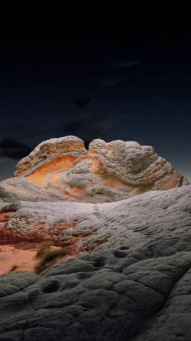 Wallpaper Ios Desert Dome Night 4k Os