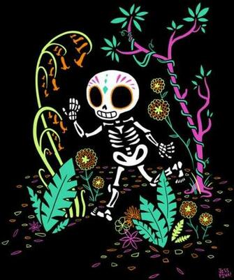 Sugar Skull Jungle Art Print By Jessica Fink Society6