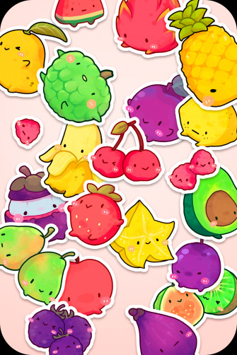 Fruit Pals Sticker Pack Fluffnest