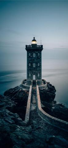Lighthouse In The Brittany France iPhone Wallpaper