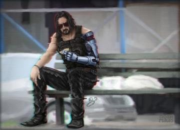 Wallpaper 4k Cyberpunk Keanu Reeves Art