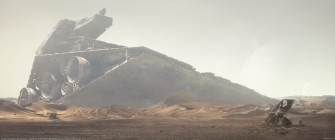Star Wars Destroyer Landscape Artwork Desert Shipwreck HD Wallpaper