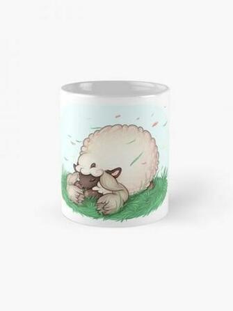 Naptime Wooloo Blue Background Mug By Typosable