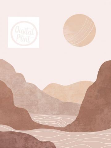 Boho Mountain Wall Art Digital Canada In