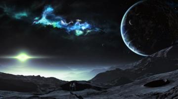 Outer Space Planet Landscape HD Wallpaper