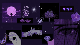 Purple Aesthetic Laptop Wallpaper