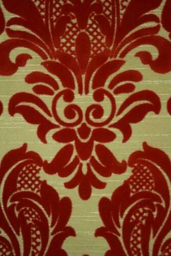 Red Flocked On Gold Vintage Wallpaperimg Of