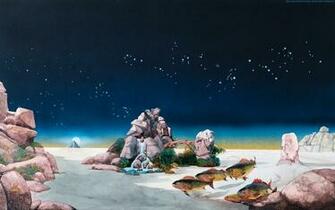 Roger Dean Fantasy Art Fish Rock Wallpaper HD