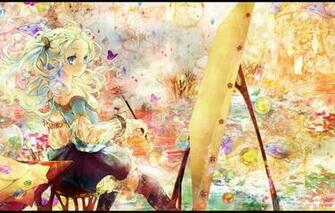 Wallpaper Leaves Fish Butterfly Fantasy Girl Vase Brush