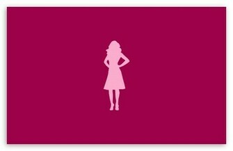 Pink Girl Silhouette HD Wallpaper For Standard Fullscreen Uxga
