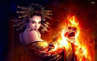 Deadly Geisha Wallpaper Fantasy